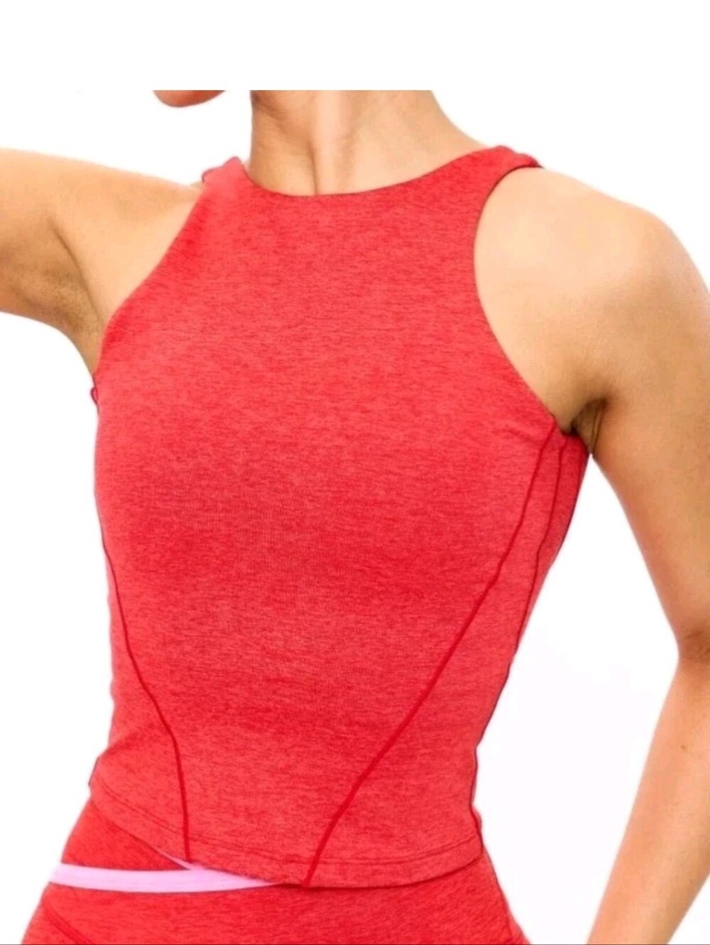 Buff Bunny Dream Heather Tank Salsa Red size XS Athletic Workout Top